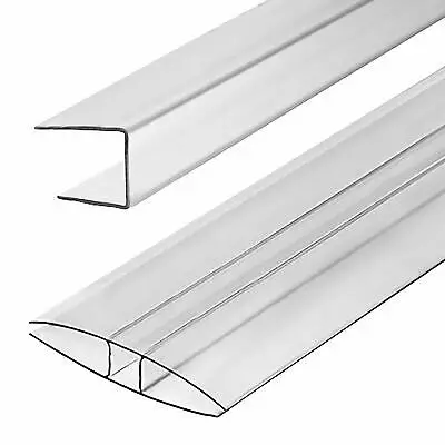 Factory Price Polycarbonate Sheet Mounting Accessories Plastic U /  H-section Profile