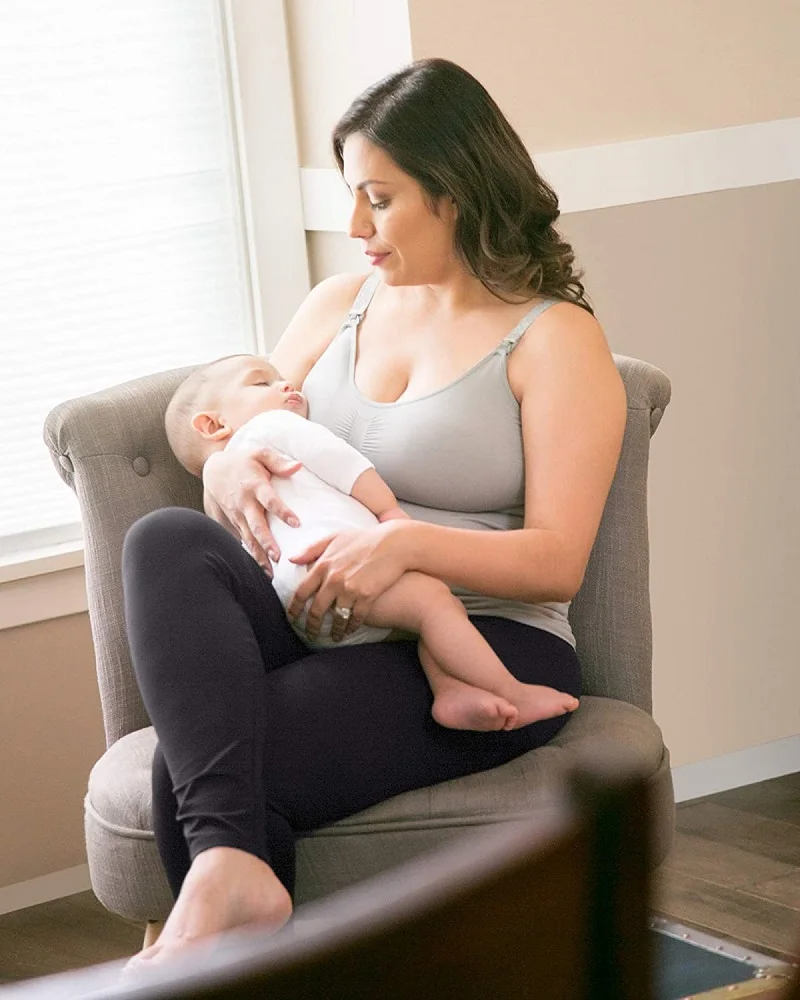 Womens Nursing Tank Tops Built in Bra for Breastfeeding Maternity