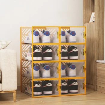 Wholesale Transparent Sneaker Stackable Shoe Boxes Shoe Organizer