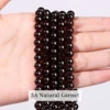5A Natural Garnet Beads