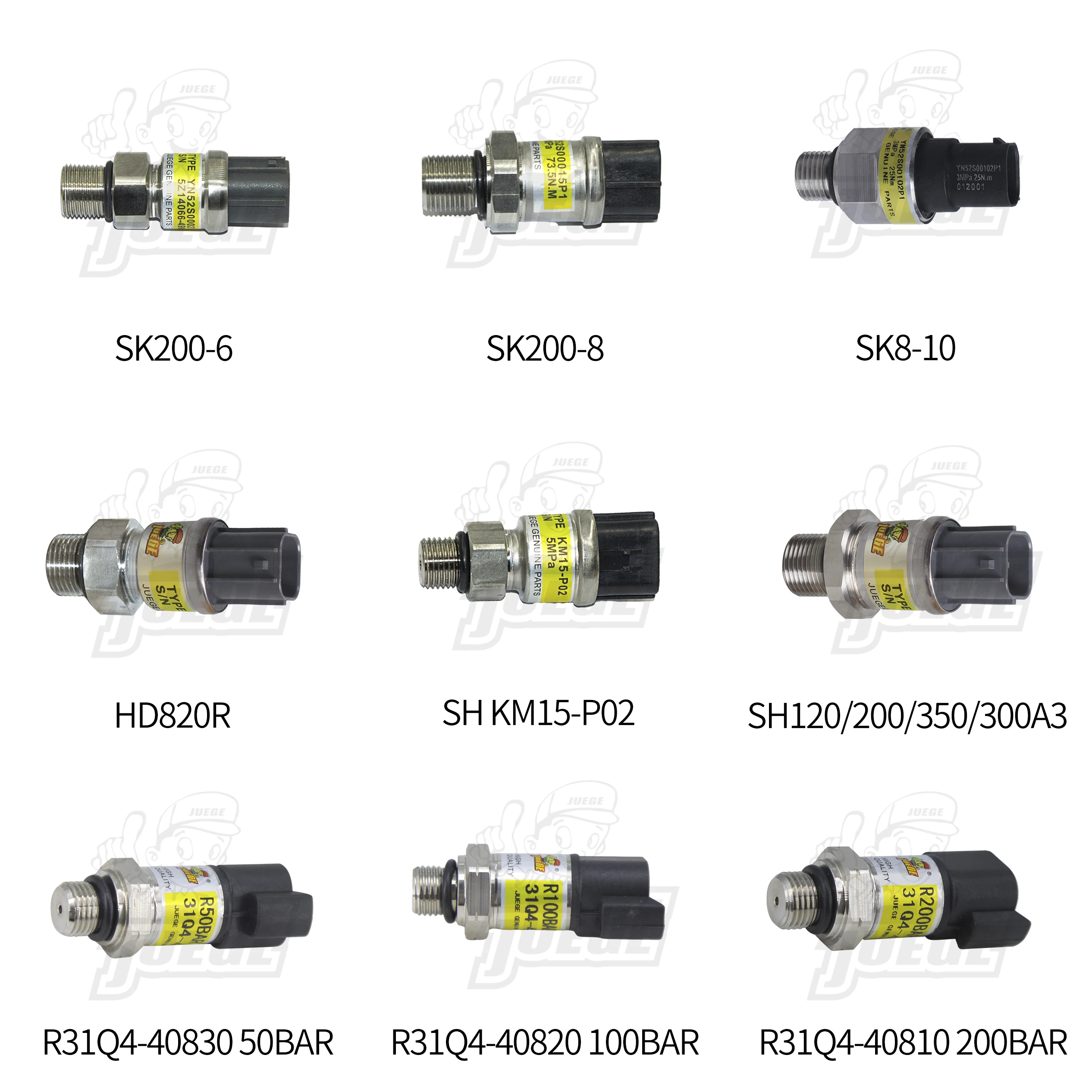 ゆゆ JUEGE 85PP78-01 Common Rail Pressure Sensor for DX340 DX225
