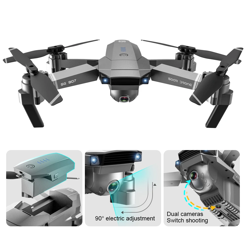 Source SG907 Professional Foldable Drones Wide Angle 5G WIFI FPV