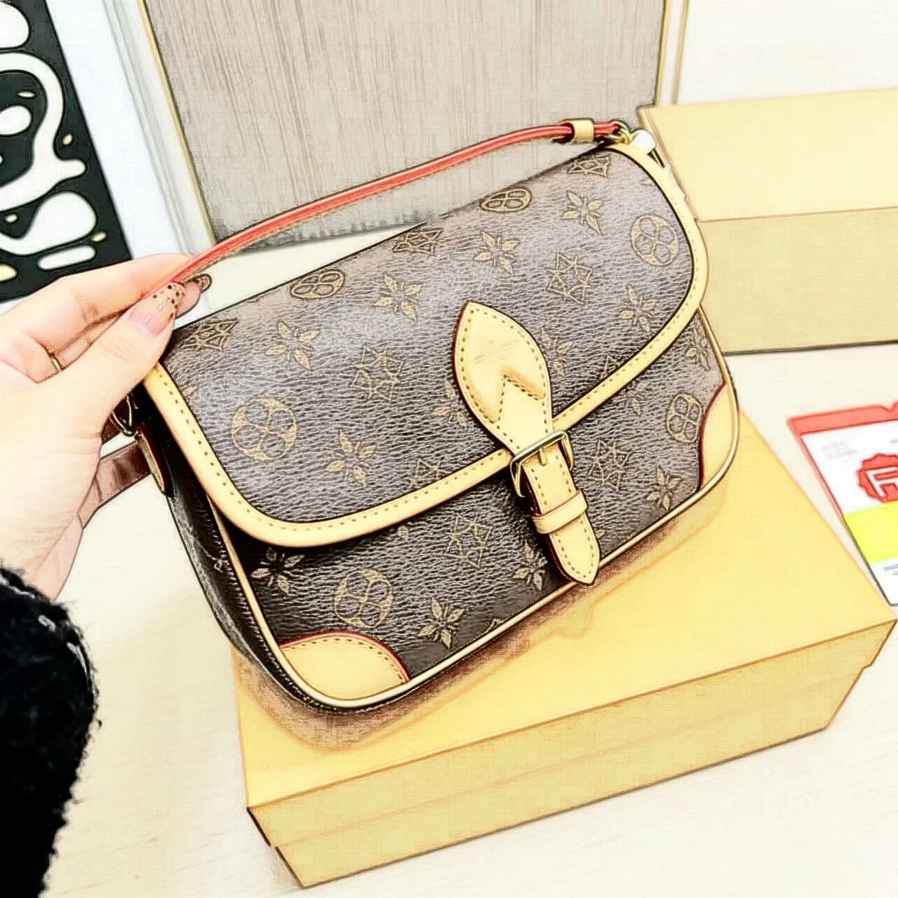 Burgundy Minimalist All Seasons Hobo Bag PU Leather Zipper Closure Underarm Shoulder Handbag Single Strap Travel & Daily Use