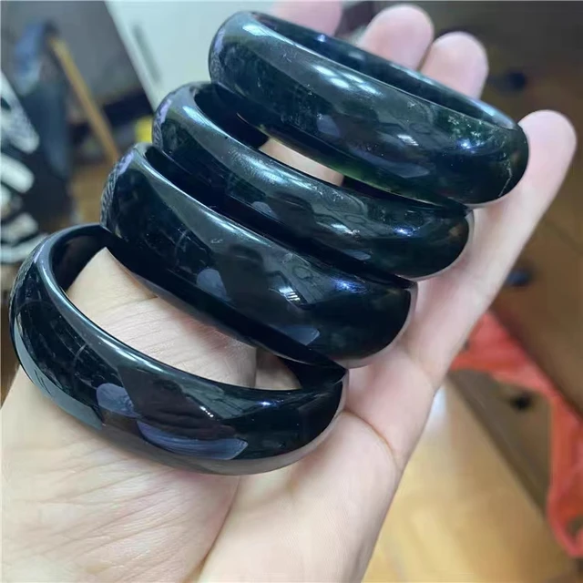 Wholesale Cheap Xiuyan Jade Bracelet Natural Gemstones Dark Green Light Green Jasper Jade Decorative Gift Bracelet