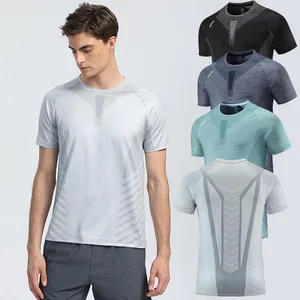 China Wholesale Men Sportswear Short Sleeve Top  Yoga Workout T-Shirts Men Clothing Active Wear Gym Fitness