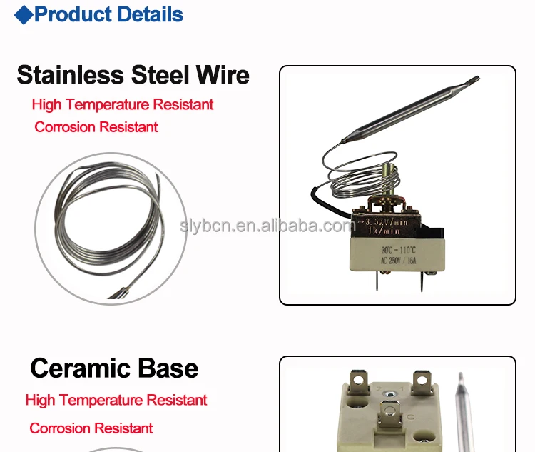 Termostato Capilar Para Horno Con Perilla,Control De Temperatura,30-110  Grados - Buy Termostato Del Calentador,Termostato Capilar,Termostato Del  Horno Product on Alibaba.com