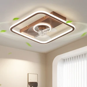 Ceiling Fans with Lights and Remote, Ceiling Fan Flush Mount, Modern Smart Blade LED Fan Light