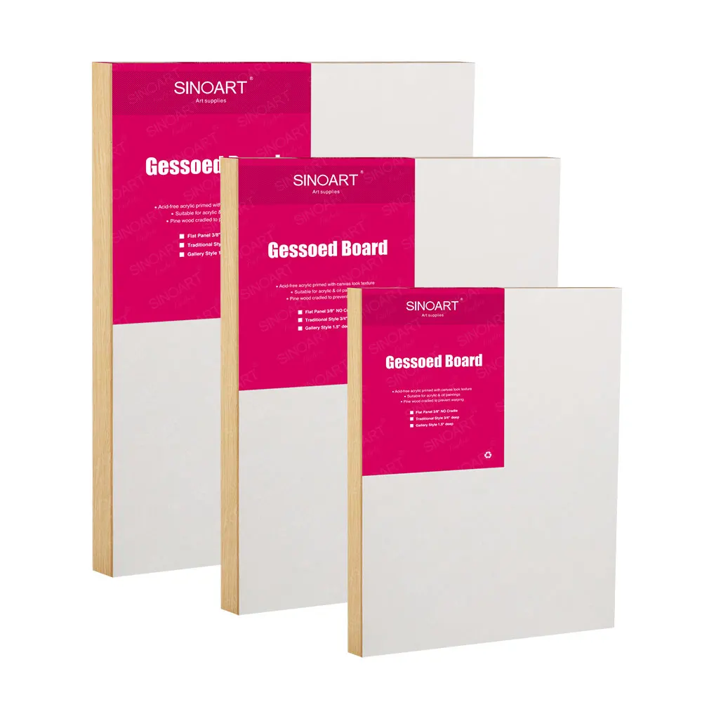 Sinoart Pre Gessoed Art Boards Custom Thickness Gesso Boards For