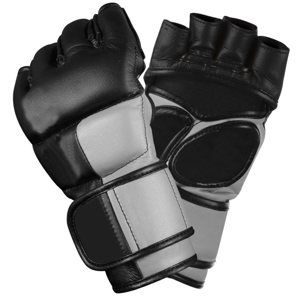 High Quality Black Pu Mma Hand Gloves For Training Custom Mma Gloves