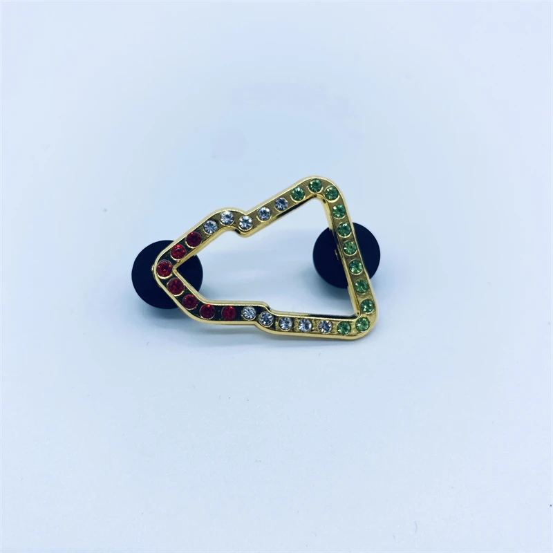 Custom wholesale Hot sale border hat pins frame pins rhinestone Galvanized pins for hats