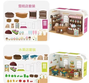 EPT Wholesale 1:12 Mini Florist, Bread, Ice Cream, Fruit, Accessories Building Doll House DIY Kitchen Toys for Kids