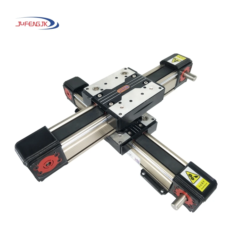 JUFENGJK 4545 High-speed Synchronous Timing Belt Driven Gantry Cartesian Coordinate Robot Linear Module for Cutting Dispensing