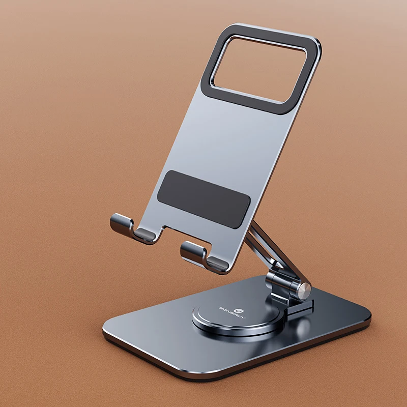 Boneruy Desktop Folding 360 Rotatable Aluminum Alloy Stand