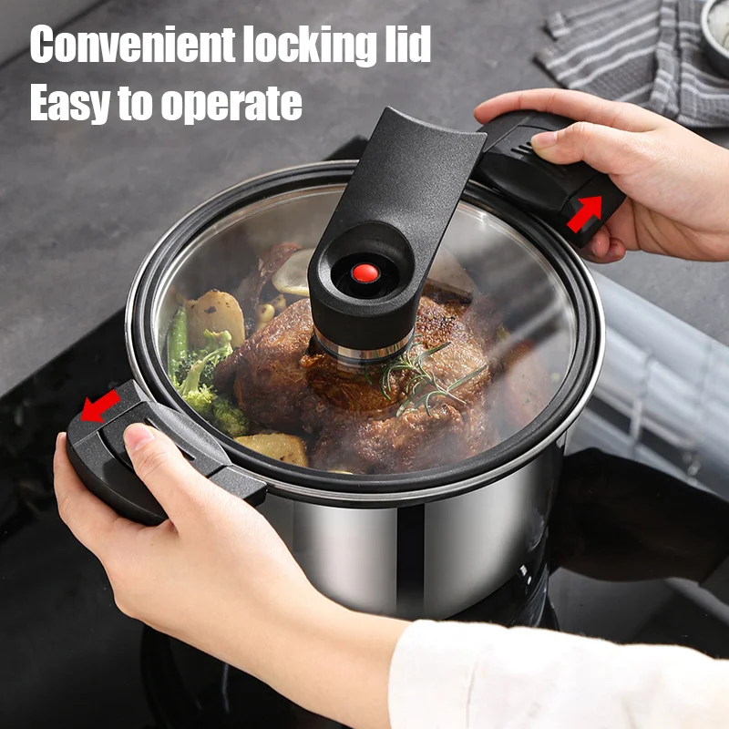 Custom Cookware Kitchen Cooking Pot 304 Stainless Steel Induction Micro Pressure Cookers