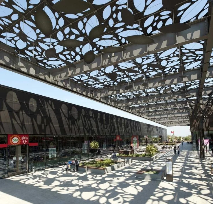 Outdoor Aluminum Perforated Ceiling Panel Soundproof Fireproof Waterproof Square Tile Shape for Terrace Decoration Hotel Use