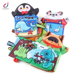 Chengji Customized Baby Early Educational Cloth Book Gift Toys Baby Fabric Washable Cloth Book