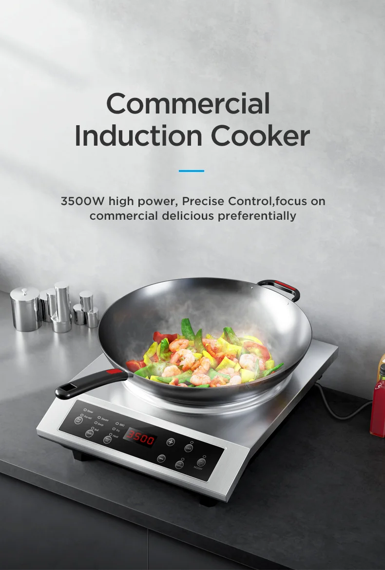 Hotel Restaurant Commercial Use Induction Electric Wok Burner