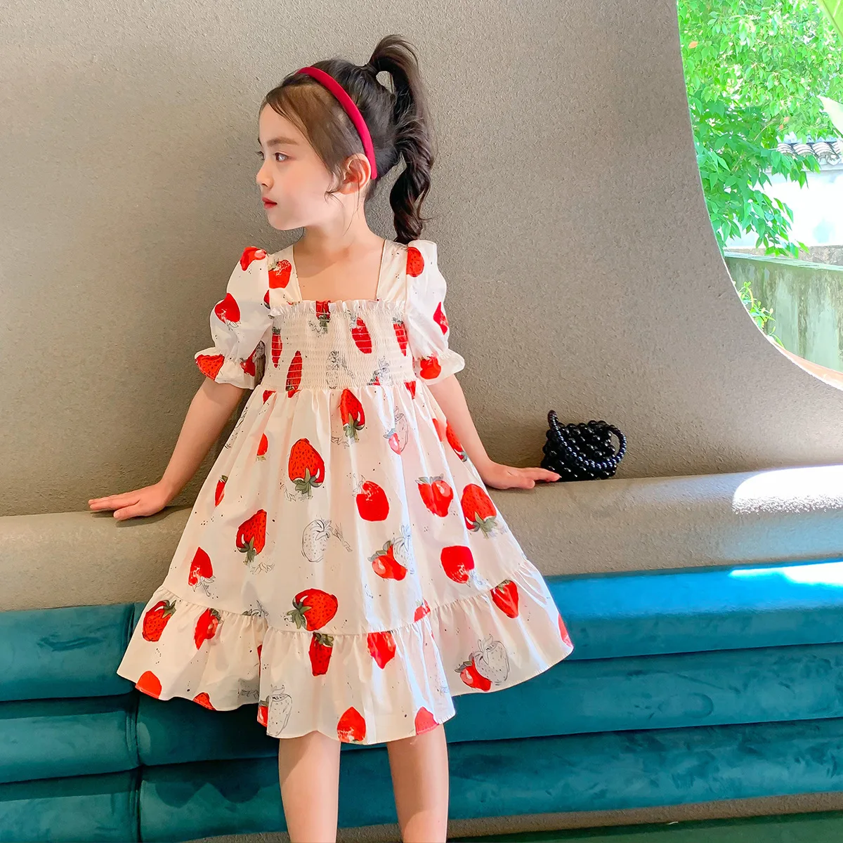 Wholesale Fashionable High Quality Kids Frock Children Clothes Latest Cute  Strawberry Print Flutter Girls Dresses From malibabacom
