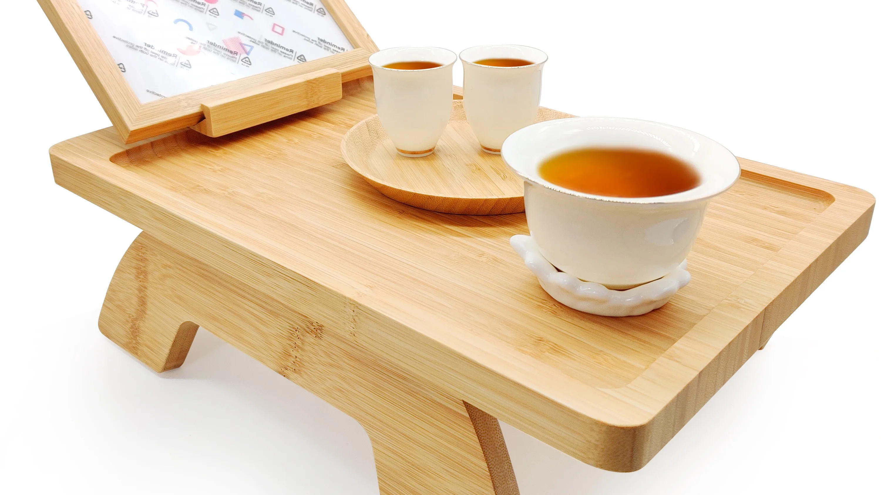 Yczm Wood Side Table Bamboo Sofa Tray Table Clip On Side Tables For