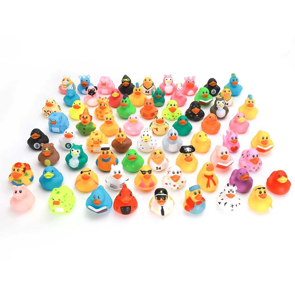 Promotional Festival Gift Plastic Rubber Ducky Stylish Vinyl Bulk Bath Duck Toys 2 Inch Assorted