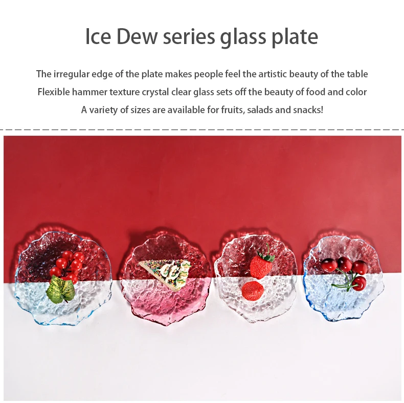 Manufacturer's direct sales creative gradient color ice dew plate factory