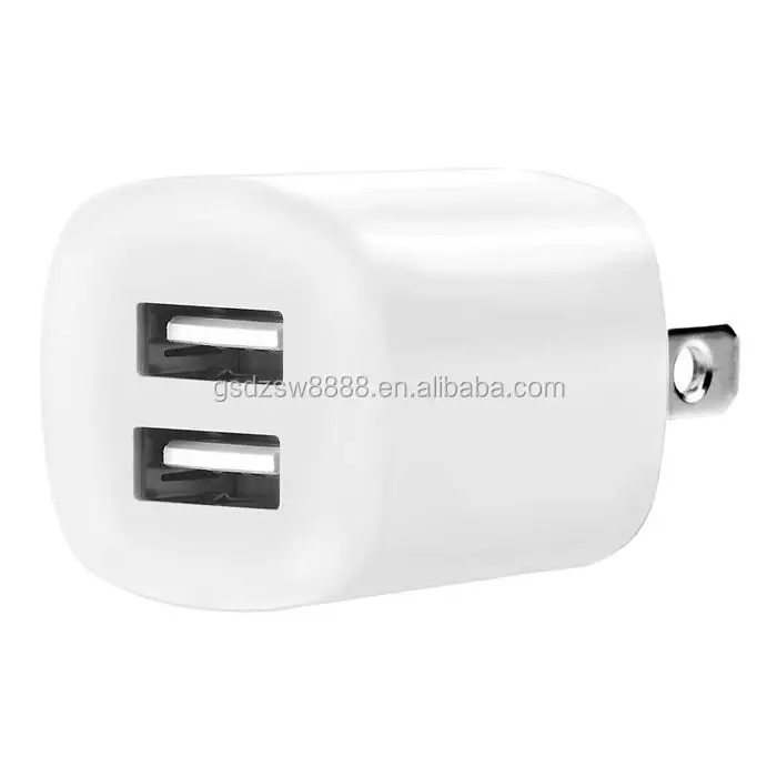 Быстрое зарядное устройство 2,1 А + 1 а с двумя USB-портами, домашнее дорожное Сетевое зарядное устройство переменного тока для iphone 7, 8, X, 11, Samsung, htc, телефонов на android