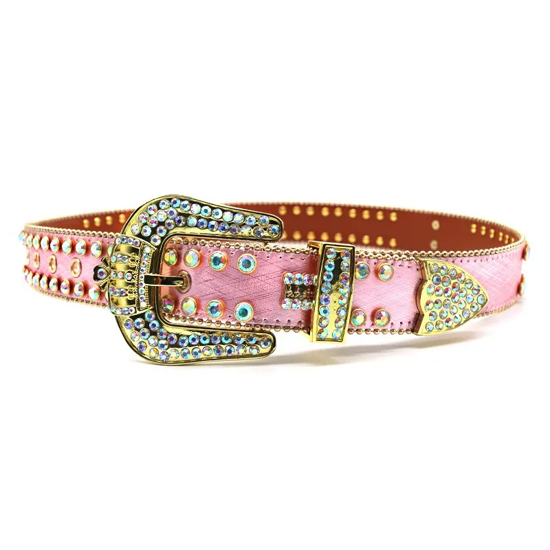 Hot Sale Blue Shiny Rhinestone Belts Men Women Unisex Shiny Crystal Belt -  China Rhinestone Belts and Cowgirl Belts price