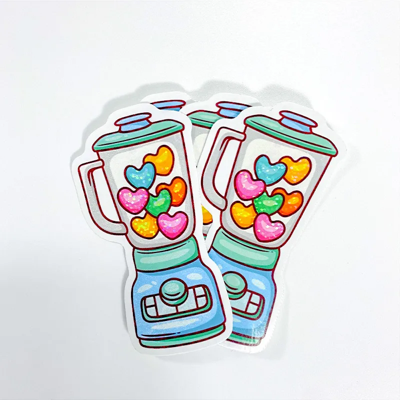Custom Design Personalized Logo Self Adhesive Waterproof PVC Vinyl Cartoon Die Cut Sticker
