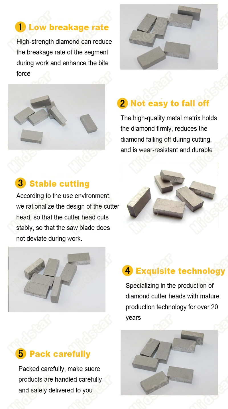 Marble stone segment diamond circular saw blade cutting disc segment for cutting limestone marble block