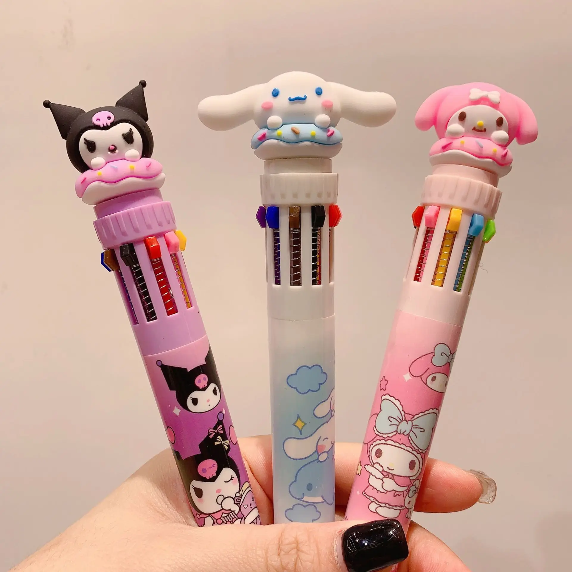 New 36pcs/box Cartoon Sanrio Kuromi Ten Colors Ball-point Pen Students ...