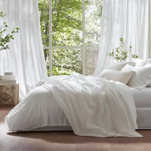 Wholesale 4pcs 100% Pure Bamboo Bed Sheet Set Eco Friendly Cooling Breathable Bamboo Fabric Bed Sheets