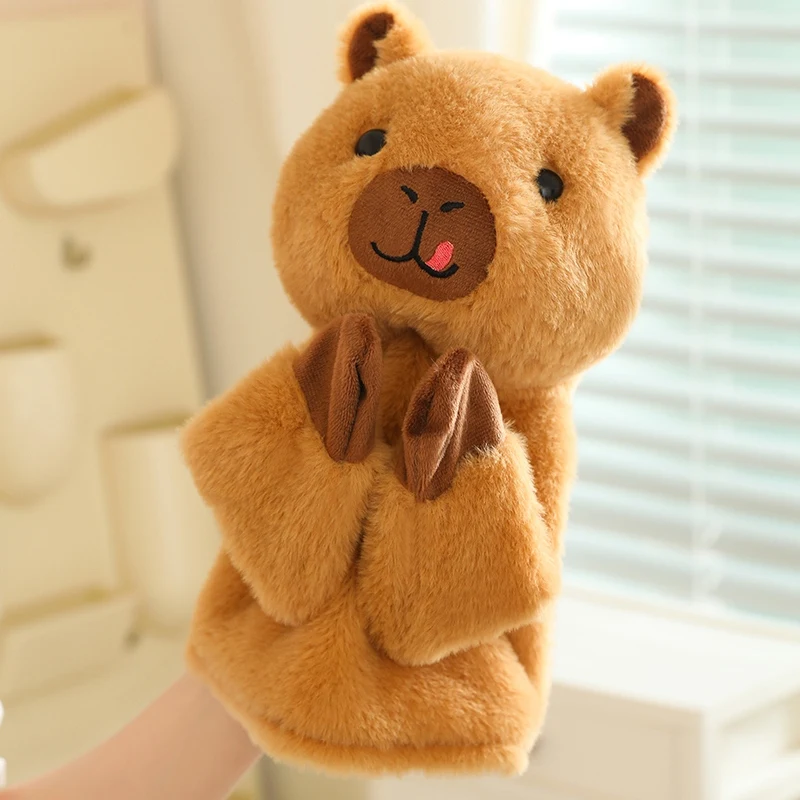 Puppets Hand Custom Cute Boxing Cat Capybara Panda Squirrel Stuffed Animals Plush Hand Puppet Toys Kids Play Toys Holiday Gifts