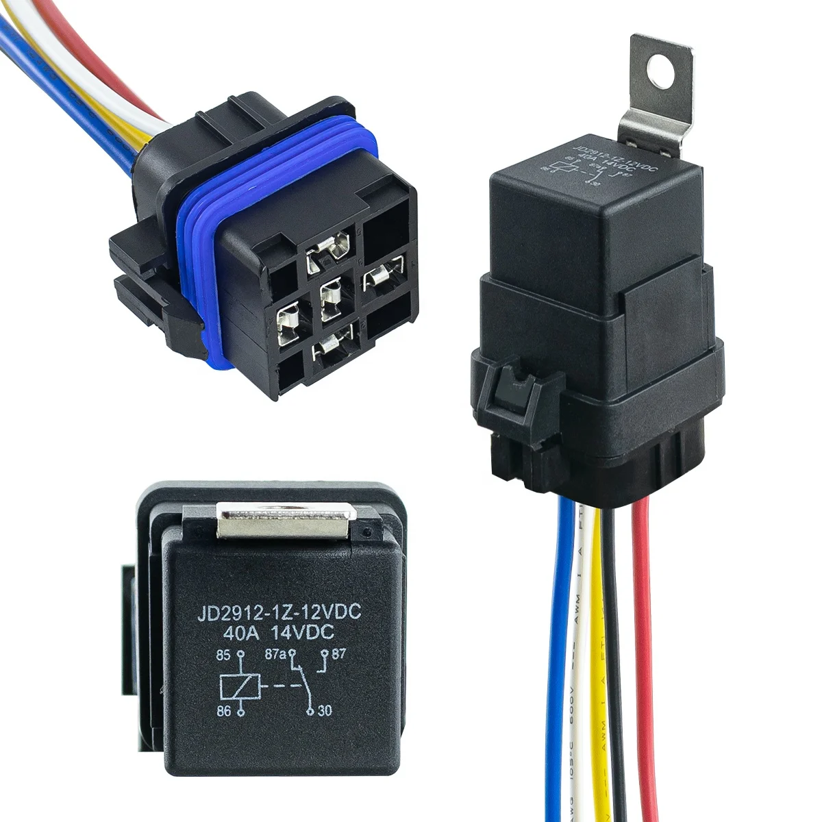 10x Carro 12 V 12 Volts Dc 40a Amp Relé Arnês Soquete 5 | Parcelamento - Foto 5