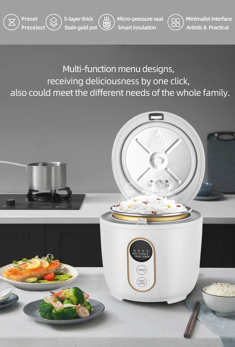 Green 0.8l Digital Rice Cooker Electric Multi Kitchen Ce Rice Cooker