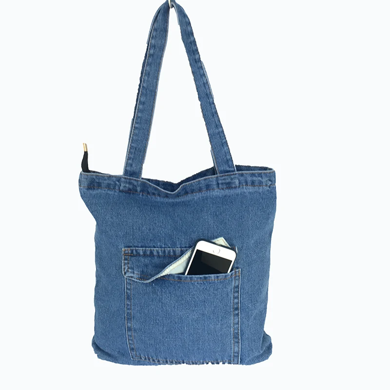 Buy Denim Tote Bag Made From Recycled Jeans Jeans Handbag Denim Online in  India 