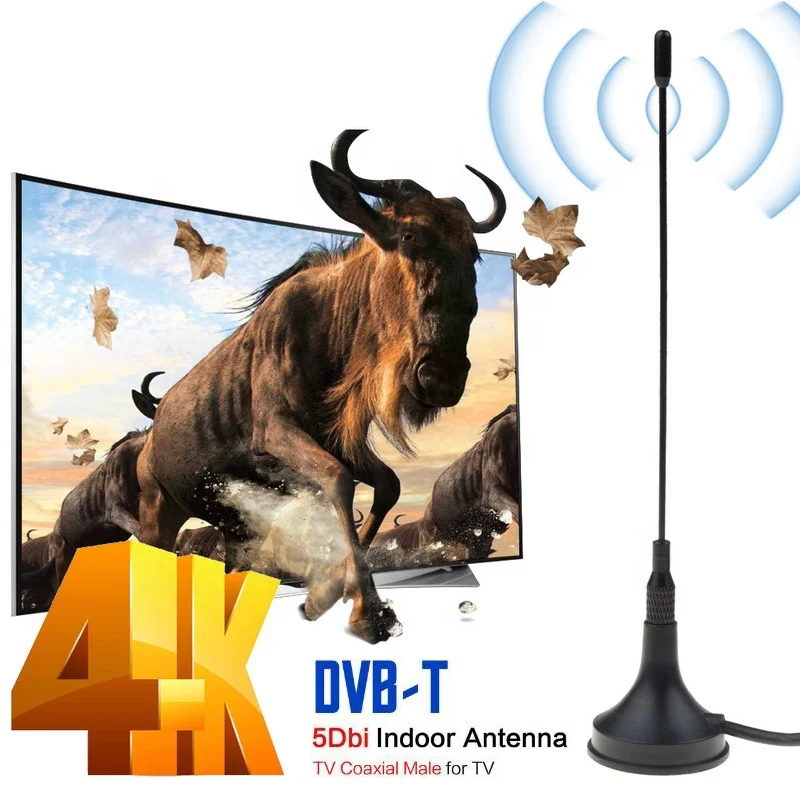 Увеличивает уровень цифрового/аналогового сигнала и качество сигнала Мини HDTV антенна DVB-T Freeview 5dBi цифровая ТВ антенна