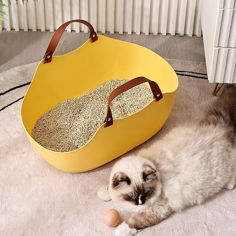Portable Hand Held Pe Large Space Cat Litter Box Self Cleaning Litter