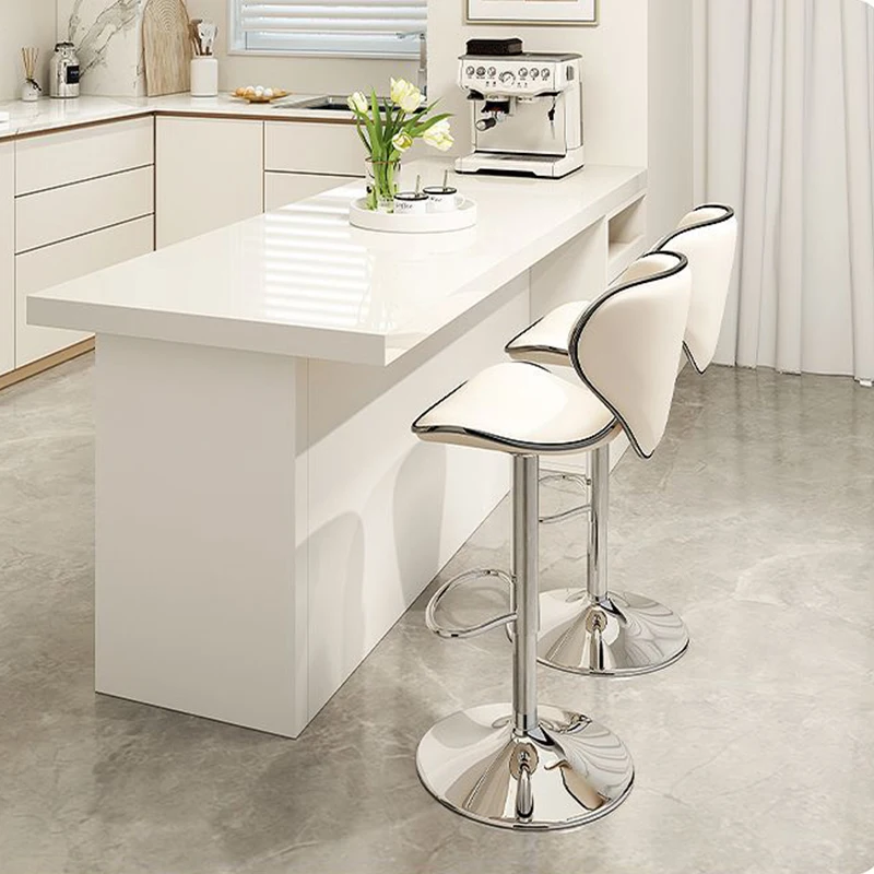 Factory Price Revolving Adjustable Counter Kitchen Chair Lounge Modern Swivel Pub Chair Chrome Bar Stools Pu Bar Chair