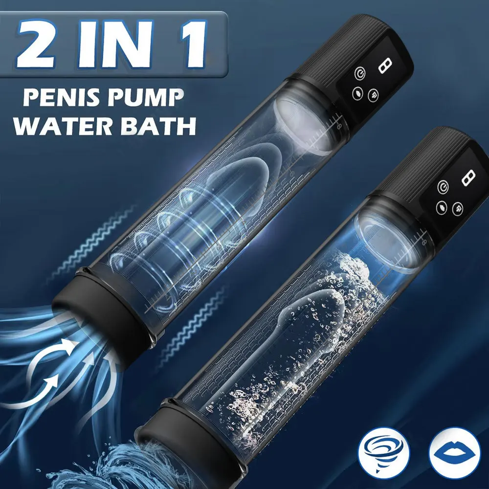 Automatic Penis Pump Men Enlargement Dilate Trainer Penis Vacuum Pump Sex  Toys 9 Suction Male Masturbator Sex Toys for Men 18+