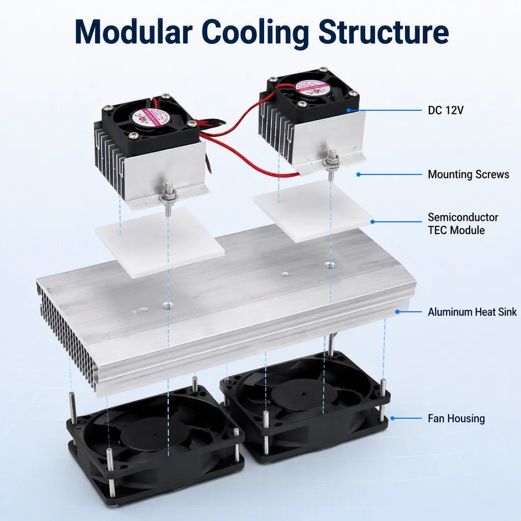 Cooling Module Peltier Fan, Aluminum, AL-MD18B - detail 14