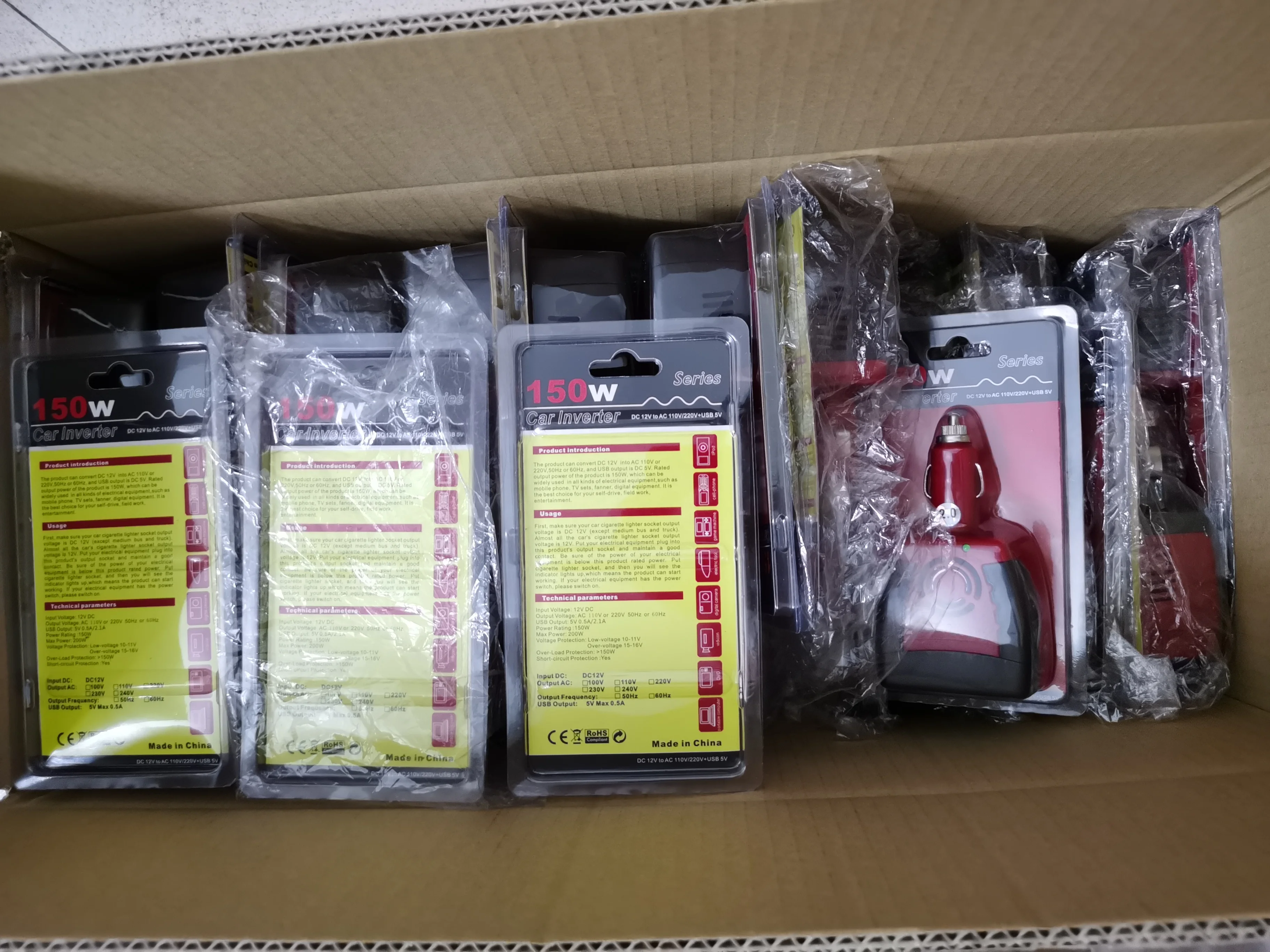 Автомобильный инвертор 220 Вт, 12 В постоянного тока до 110 В/0,5 В переменного тока, источник питания, инвертор, адаптер с портом зарядного устройства USB/а