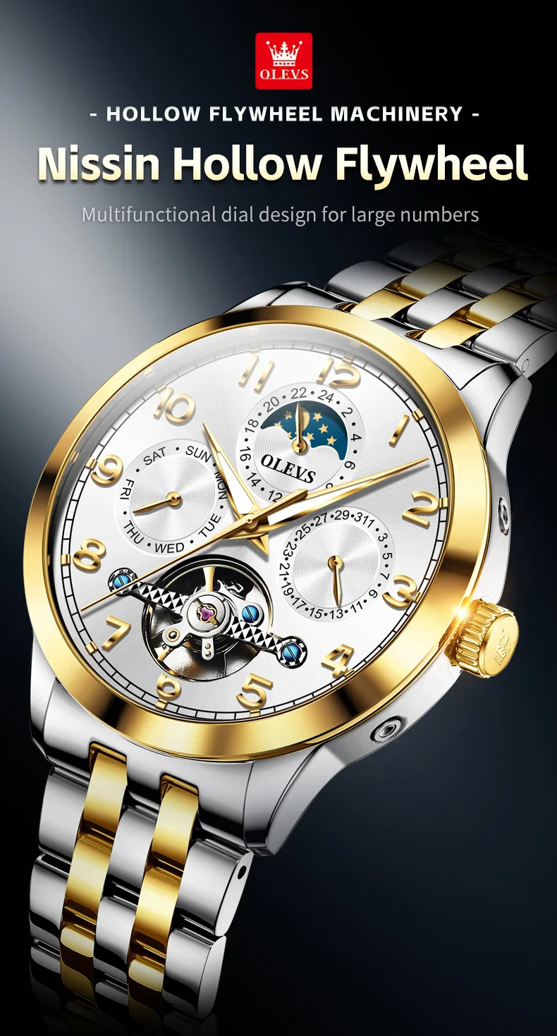 OLEVS 7018 Automatic Mechanical Watch description image