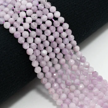 Natural Kunzite Faceted Round Beads 3.3mm