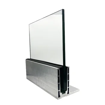 F-type glass railing aluminum U channel, which can be installed with LED light strip