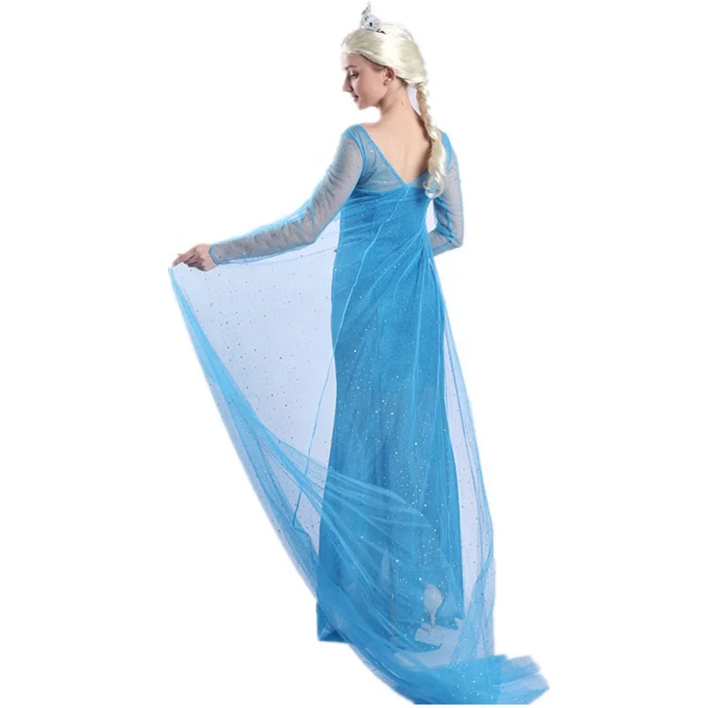 chinese dress ladies Elsa Costume Princess Dress Girls Light Up Dress Snowflake Trailing Pa –  Sun Baby main image 1