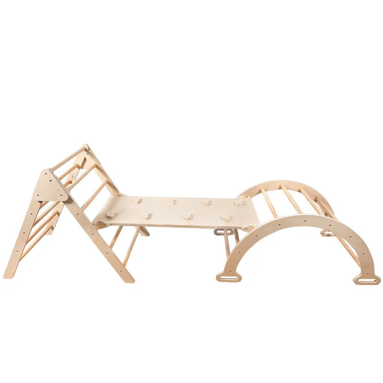 Jouets éducatifs en bois Montessori pour enfants, Triangle de cornichon avec rampe, cadre d'escalade, équipement de terrain de jeu intérieur Dreieck