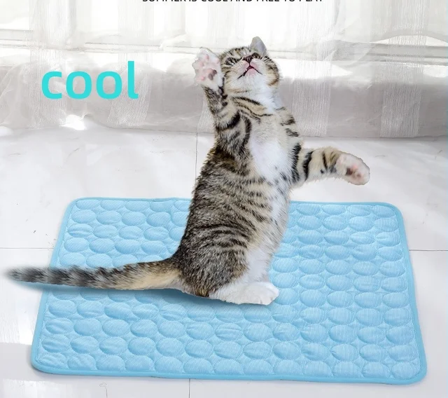 Premium Factory Colorful Three-layers Ice Pet Cool Mat Polyester Nylon dog cooling pad for Small Animals