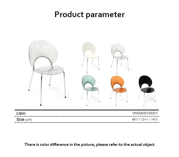 Lightweight Waterproof White & Black Chair ABS Acrylic Stackable Home Furniture for Events Parties Hotels