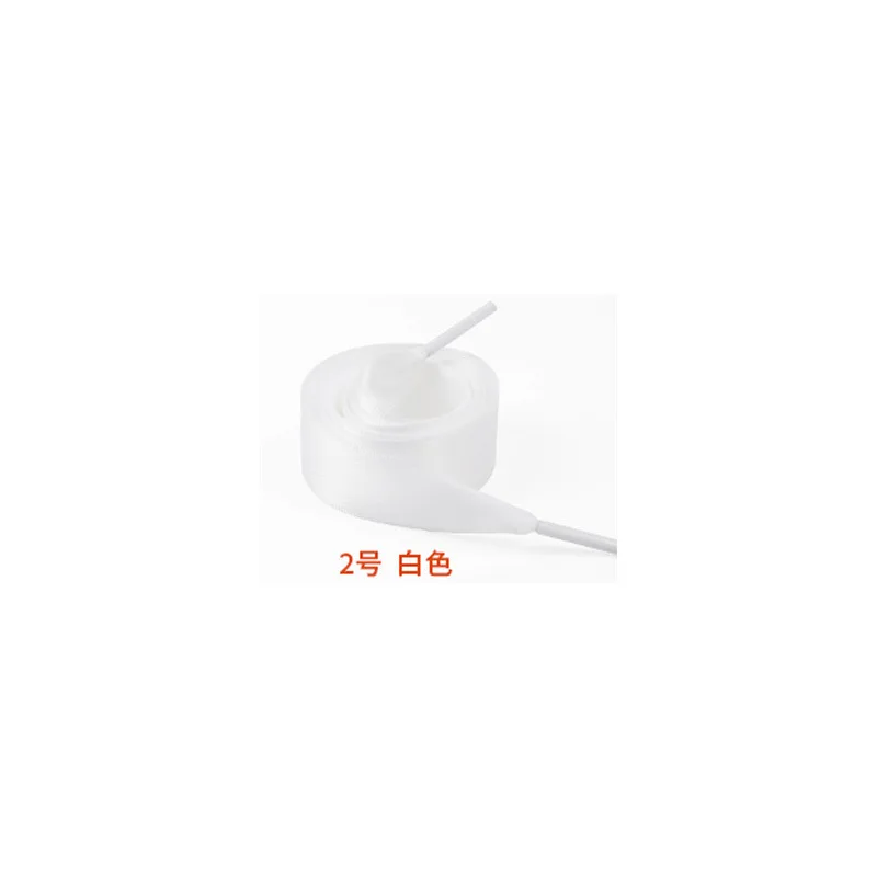 HF Custom Color Polyester Flat Double Side Satin Ribbon Silk Shoelaces