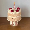 15cm Strawberry Cream Birthday Cake  (with blue pocket)